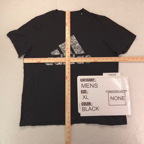 Adidas Casual Crew Neck Short Sleeve Graphic T Shirt Mens Size XL Black - Picture 5 of 9